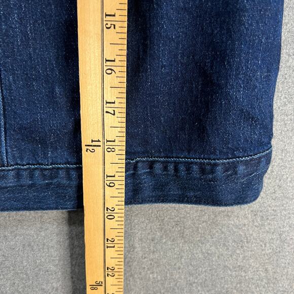 Women with Control My Wonder Denim Fitted Crop Jacket Indigo Size Medium - Picture 6 of 13